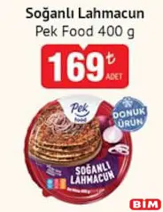 PEK FOOD SOĞANLI LAHMACUN 400 G fiyat ve kampanya bilgisi